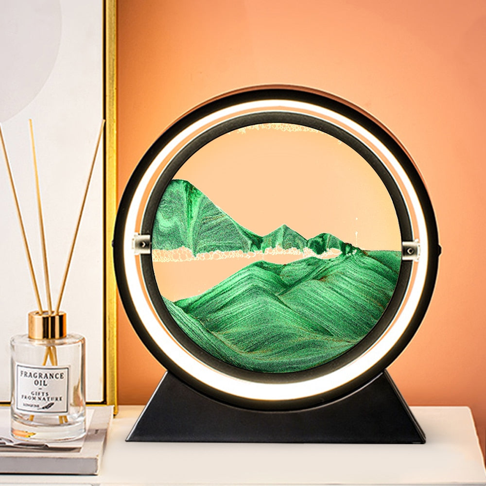 3D Hourglass Quicksand Table Lamp