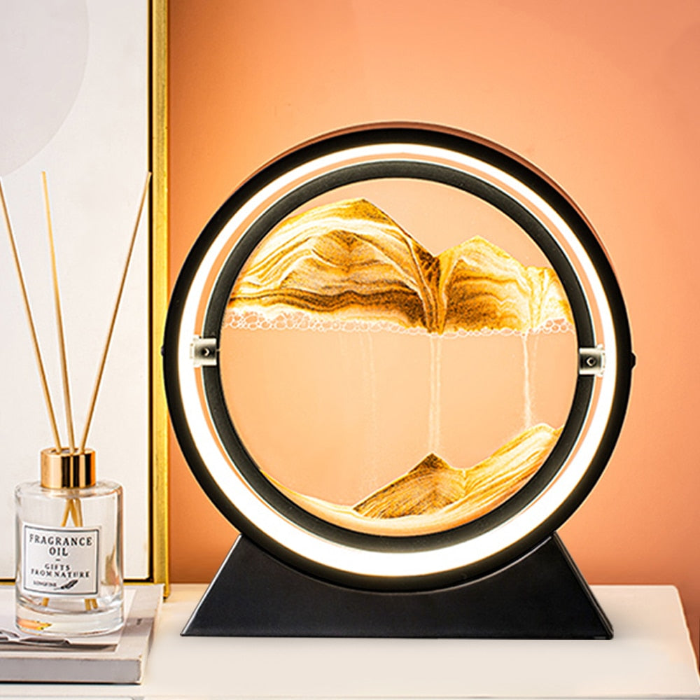 3D Hourglass Quicksand Table Lamp