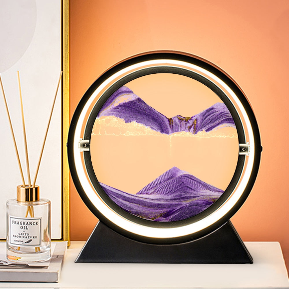 3D Hourglass Quicksand Table Lamp