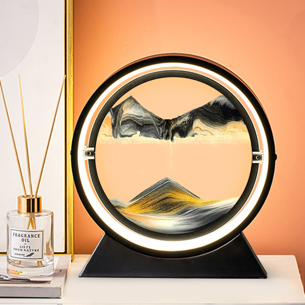 3D Hourglass Quicksand Table Lamp