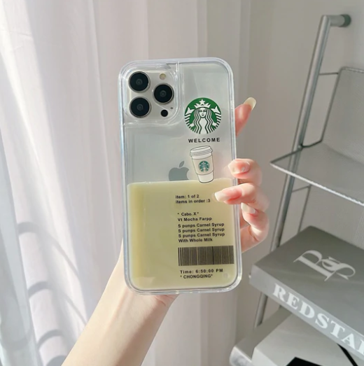 iPhone Liquid Coffee Floating Cup Case