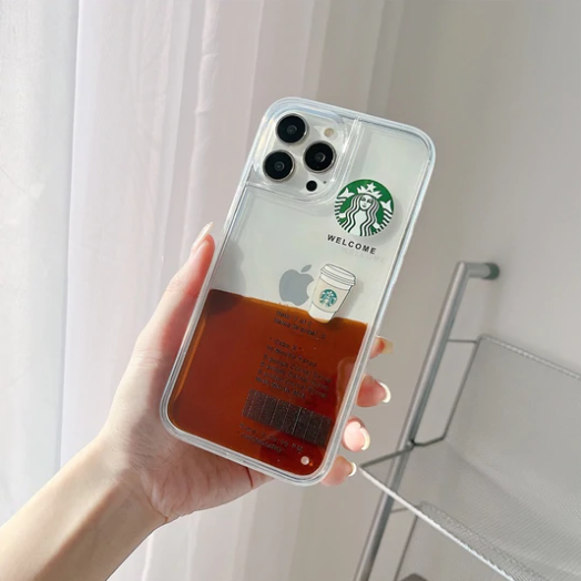 iPhone Liquid Coffee Floating Cup Case