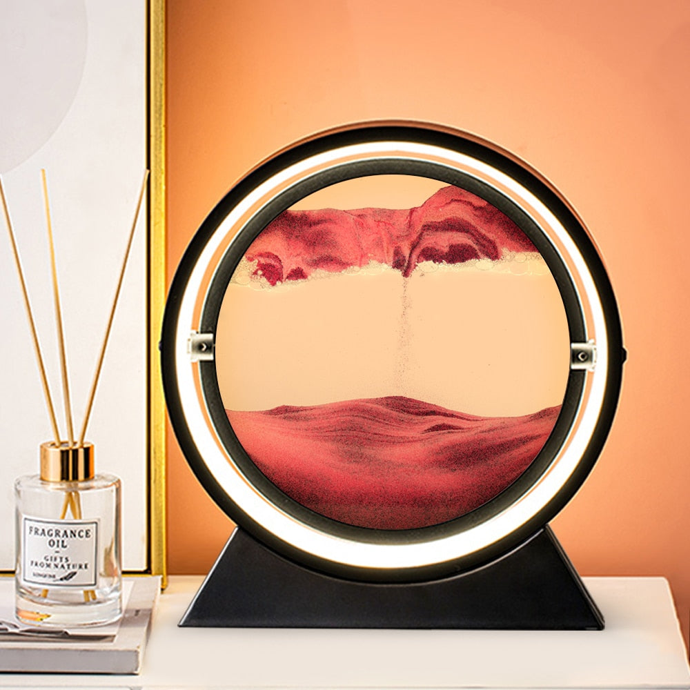 3D Hourglass Quicksand Table Lamp